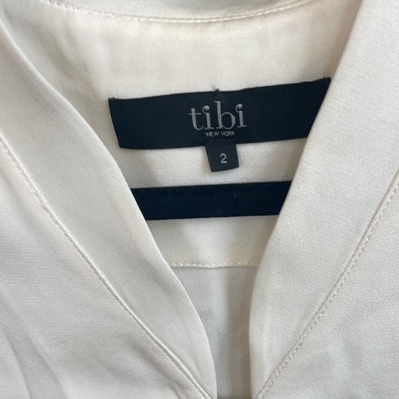 White silk Tibi bomber jacket, size 2. Barely worn. - Picture 2 of 5